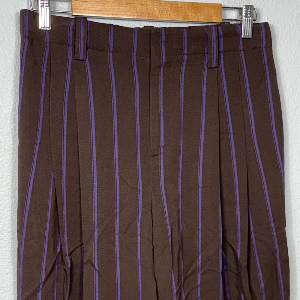 Vince‎ Striped Pleat Front Wide Leg Pant